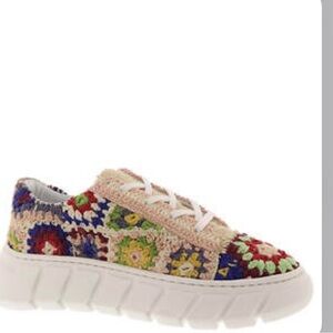 Free People Catch Me If You Can Crochet Platform Sneakers Tennis Shoes